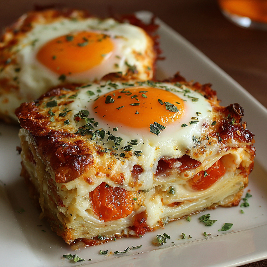 Irresistible Baked Eggs Napoleon for Brunch Lovers