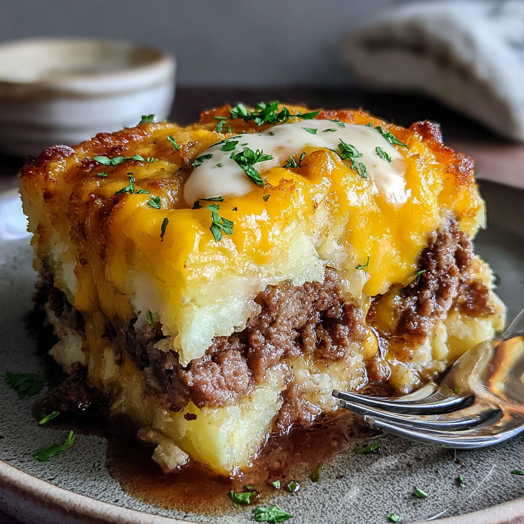 Savory Loaded Potato & Meatloaf Casserole for Family Meals